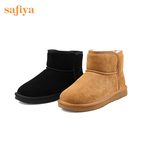 Safiya/索菲娅 女鞋2022冬季新款户外棉鞋厚底防滑加厚保暖雪地靴 SF2411A099 商品图9