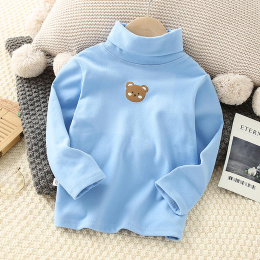 【宝宝德绒速暖上衣】秋冬款儿童德绒半高领打底衫男女童保暖上衣宝宝长袖T恤内搭 商品图11