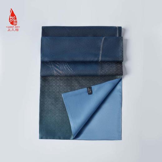 SAINTJOY/上久楷宋锦围巾 水墨幻影深宝蓝色SCS20001 商品图2