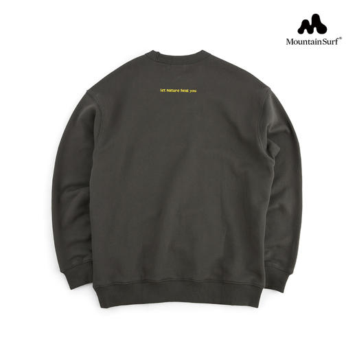 MountainSurf山系户外 高山溶解LOGO 380G抓绒圆领套头卫衣 商品图1