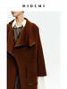 HIDEMI 不对称斜门襟设计感皮边镶嵌工艺大衣 商品缩略图13