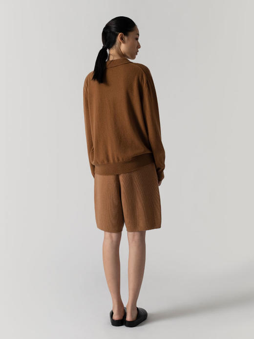 322工房针织西短裤2022年秋冬新款羊毛混纺裤中腰针织休闲裤A939 商品图3