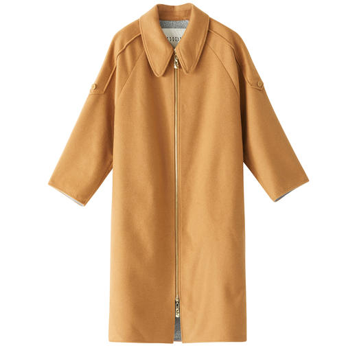 谜底2022冬季新品复古优雅长款宽松羊毛呢大衣外套女229MD6195 商品图4