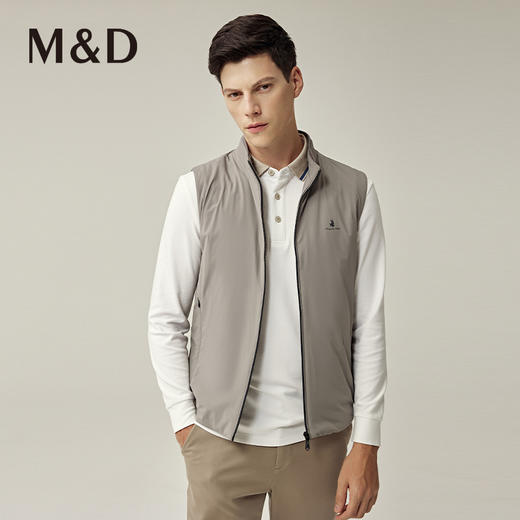 M＆D名盾商务男装秋冬新品牛奶丝面料轻便保暖内搭棉马甲外套 商品图2