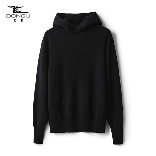 东黎 • 小山羊绒中性风秋冬休闲连帽卫衣套头衫 21A03 商品图5