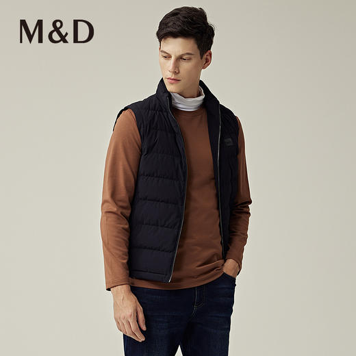 MD名盾商务男装羽绒背心外套秋冬立领保暖轻款内搭白鸭绒马甲外套 商品图3