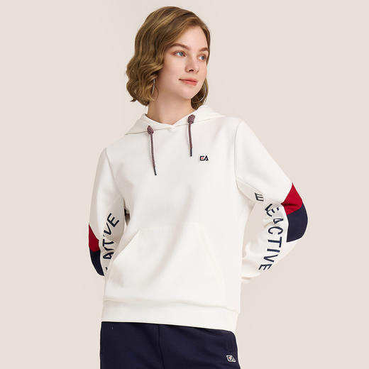 ELLE Active秋季休闲连帽卫衣新款时尚撞色上衣女装 商品图2