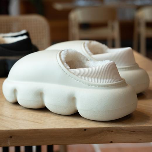 【防水 保暖】沐春初夏踩屎感厚底包跟加绒保暖情侣棉拖鞋501款 商品图3