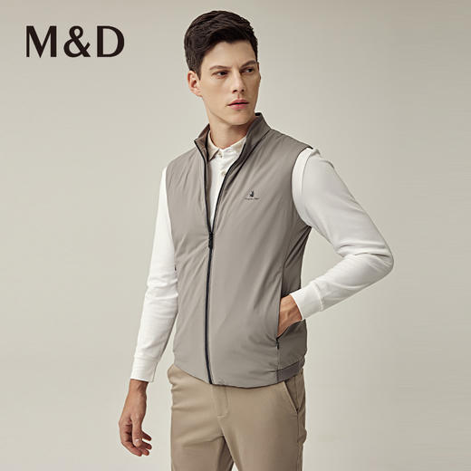 M＆D名盾商务男装秋冬新品牛奶丝面料轻便保暖内搭棉马甲外套 商品图1