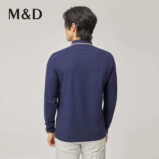 【菁英同款】名盾长袖POLO衫火山岩发热秋冬纯棉翻领t恤保罗衫 商品图4