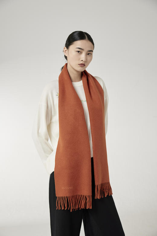 水波纹羊绒围巾  SJF92P800N 商品图1