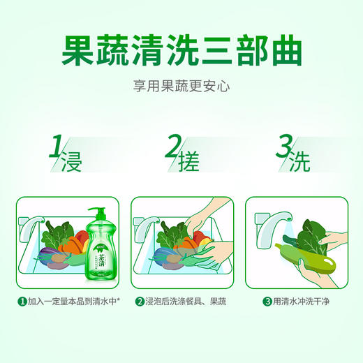 【品牌直发】蓝月亮茶清天然绿茶洗洁精1kg×4  果蔬餐盘两用 商品图7
