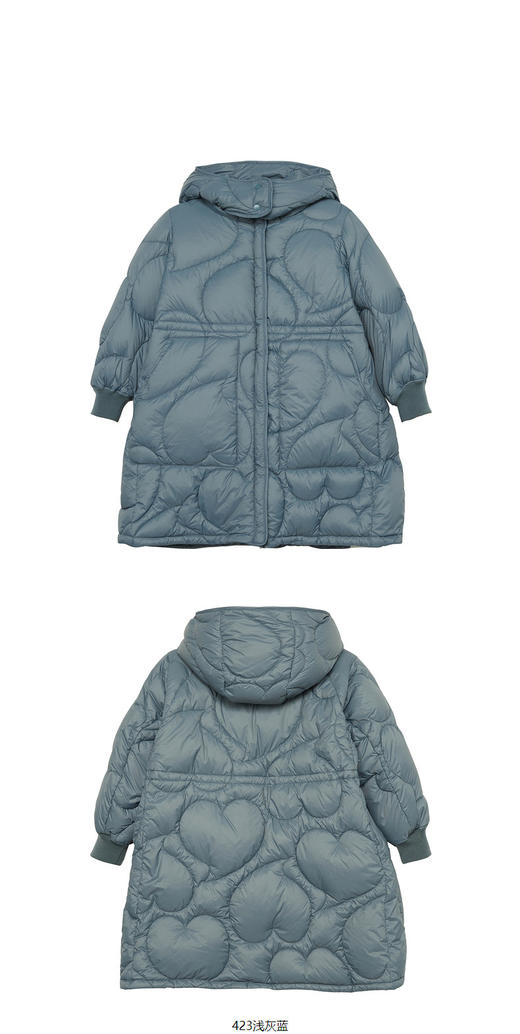 JNBY  22年冬款  宽松长款连帽羽绒服 1M0C10580 商品图12