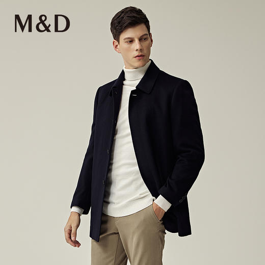 【菁英同款】名盾商务男秋冬季加厚保暖羊绒羊毛毛呢子外套41451 商品图1