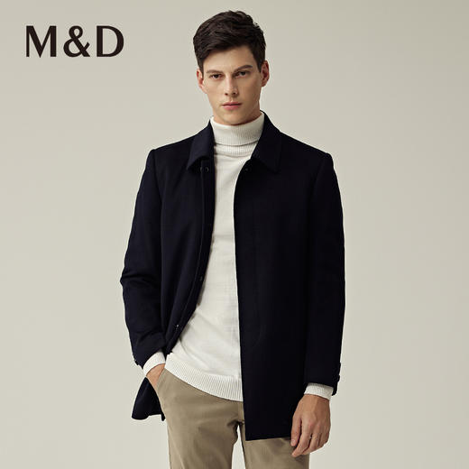 【菁英同款】名盾商务男秋冬季加厚保暖羊绒羊毛毛呢子外套41451 商品图0