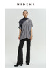 HIDEMI 时髦灰色竖条纹显瘦喇叭神裤 商品缩略图7