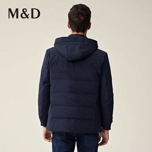 名盾商务男士秋冬新品防风保暖连帽白鸭绒修身羽绒服男 商品图4