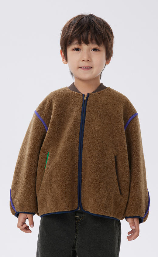 JNBY  22年冬款  仿皮草棒球领  1M0A10410 商品图6