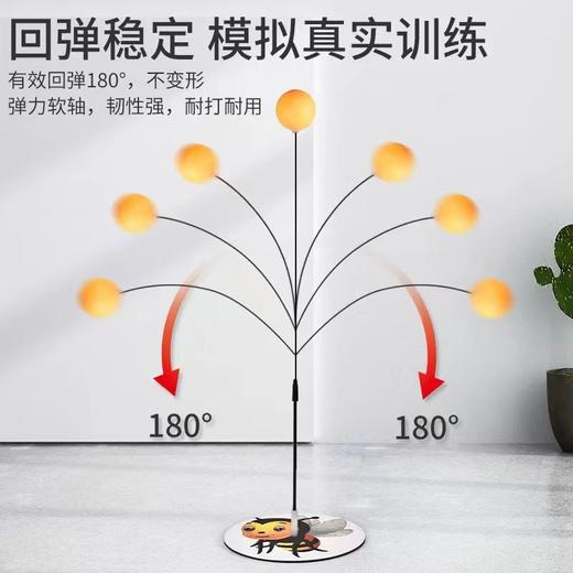 弹力软轴乒乓球训练器兵兵自练网红神器儿童防近视室内力球拍家用 商品图3