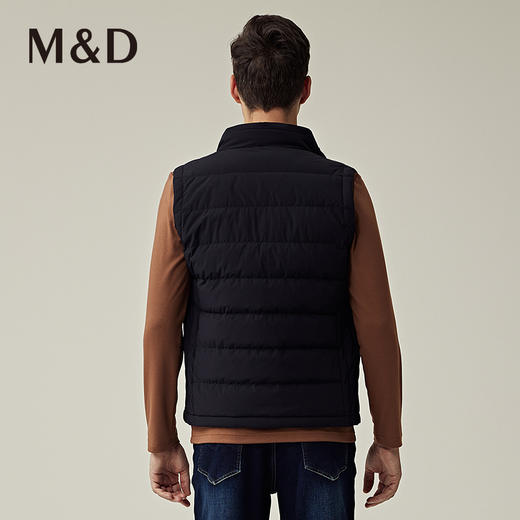 MD名盾商务男装羽绒背心外套秋冬立领保暖轻款内搭白鸭绒马甲外套 商品图4
