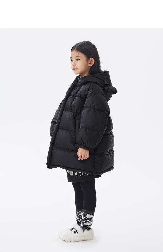 JNBY  22年冬款  连帽宽松中长款羽绒面包服  1M0C10530 商品图4