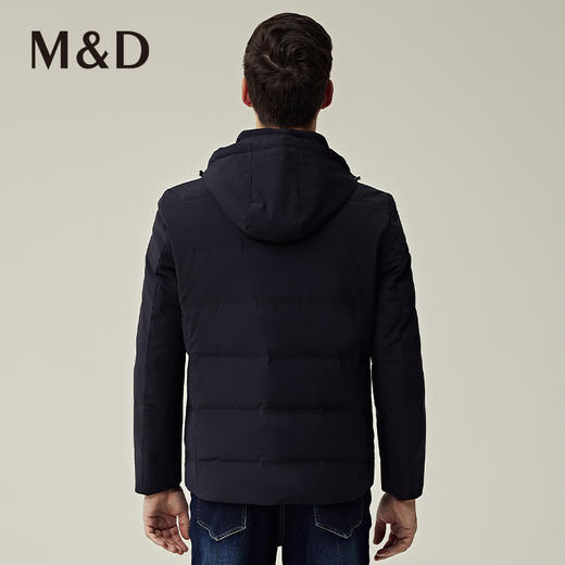M&D/名盾商务男装秋冬新品轻便连帽白鸭绒外套防风保暖羽绒服 商品图4
