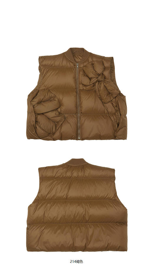 JNBY  22年冬款  棒球领羽绒马甲  1M0C10500 商品图11