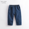 马克珍妮冬装新款 男童宽松加绒牛仔直筒裤 儿童裤子221779 商品缩略图1