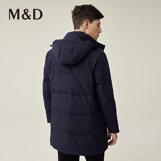 M&D/名盾冬新品中长款连帽加厚防水耐磨轻便白鸭绒羽绒服外套 商品图4