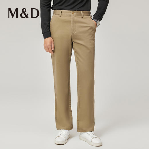 MD名盾商务男士秋冬新款休闲西裤中腰直筒修身职业长裤男 商品图0