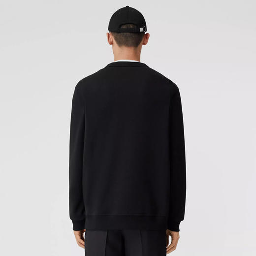 【一】BURBERRY 博柏利 徽标印花棉质运动衫 男士卫衣 黑色 8055312 A1189 商品图2