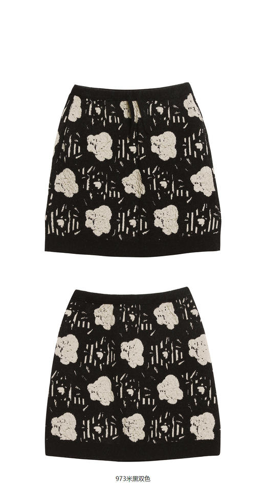 JNBY  22年冬款  短款H型腰裙   1M0D10820 商品图6