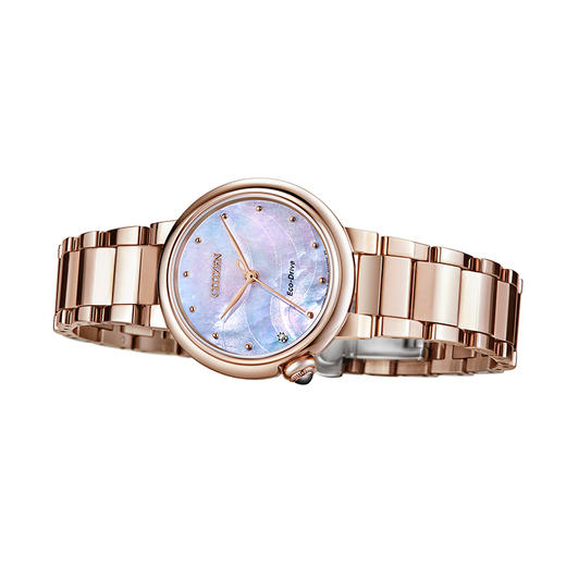 西铁城日本官方正品贝母表盘时尚光动能女表EM0912-84Y 商品图5