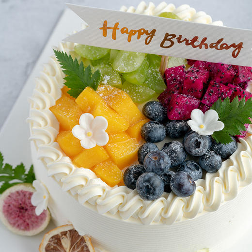 牛奶奶油蛋糕 水果蛋糕  草莓蓝莓 大理同城送 商品图2