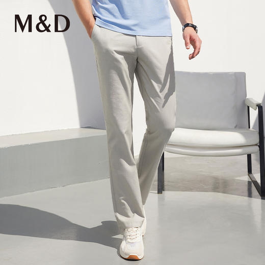 MD名盾休闲裤商务男装夏季薄款休闲长裤男士直筒易打理微弹修身裤 商品图1