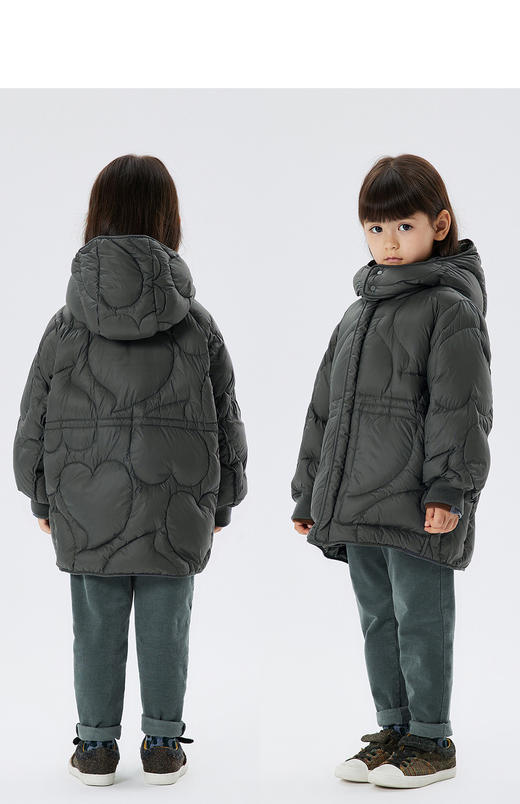 JNBY  22年冬款  连帽长袖中长款羽绒服  1M0C10570 商品图7