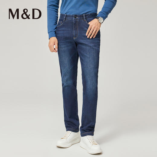 【菁英同款】名盾牛仔裤直筒中腰秋冬商务休闲时尚牛仔长裤36498 商品图0