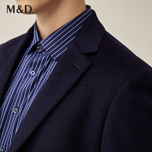 名盾羊毛大衣秋冬修身西装领中长款职业休闲羊毛外套 商品图3