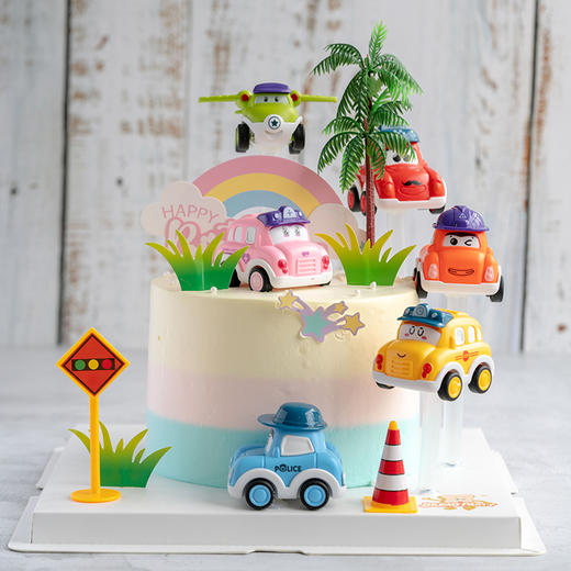 情景蛋糕 回力小汽车情景蛋糕  牛奶奶油情景蛋糕 生日蛋糕 大理同城送 商品图1