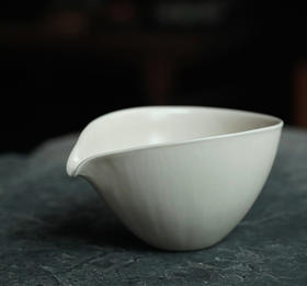 迹录 手刮纹矮公道杯 草木灰柔光 115ml草木灰釉