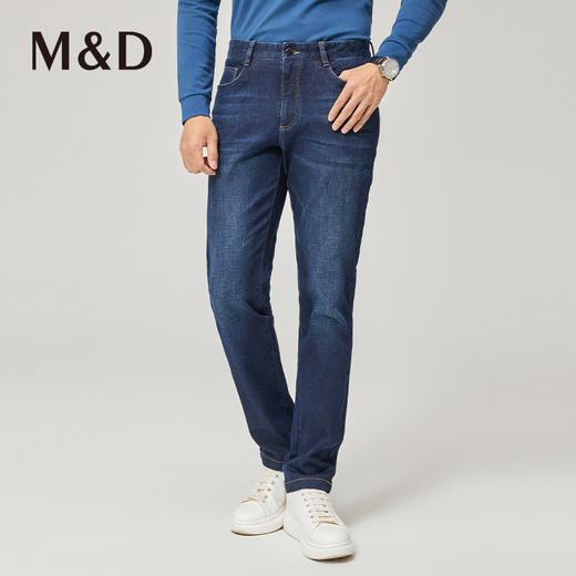 【菁英同款】名盾牛仔裤直筒中腰秋冬商务休闲时尚牛仔长裤36498 商品图2