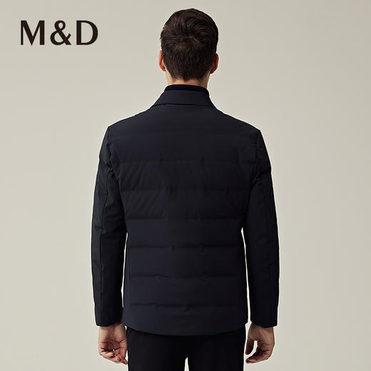 M&D/名盾商务男士秋冬新品翻领纯色白鹅绒轻款修身羽绒服男 商品图4