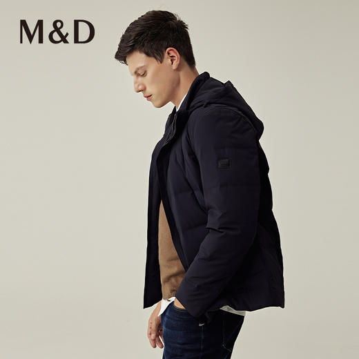 M&D/名盾商务男装秋冬新品轻便连帽白鸭绒外套防风保暖羽绒服 商品图2