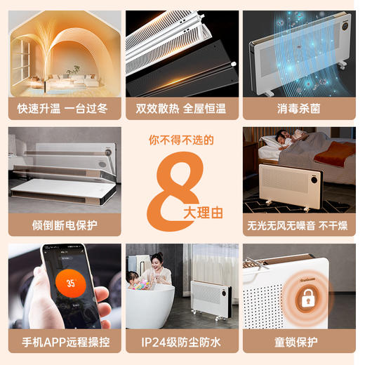 【父母学堂】Bestherm新一代3D全域透热双核抗菌节电全屋主供暖电暖器S12 商品图5