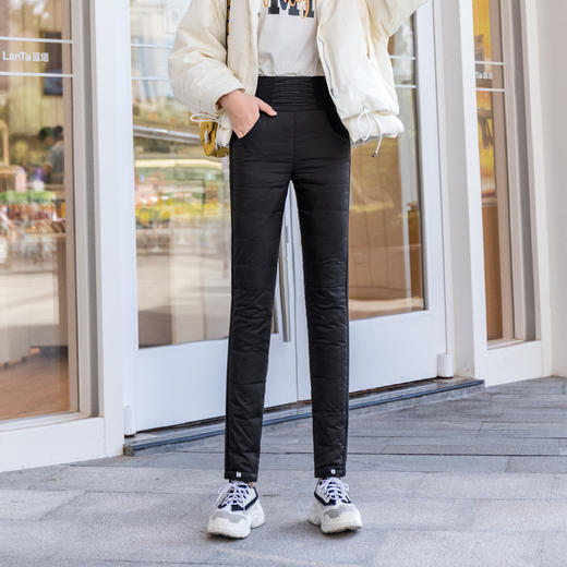 XFF-A-262新款时尚气质修身显瘦高腰双面弹力保暖小脚羽绒裤 商品图2