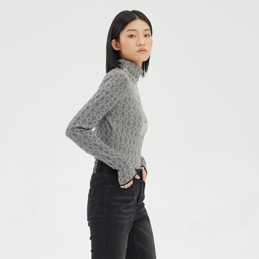 谜底2022冬季针织衫高领套头舒适229MZ6204 商品图1