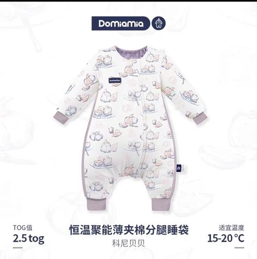Domiamia哆咪呀婴儿恒温睡袋秋冬宝宝分腿儿童新生儿四季防踢被子 商品图12