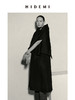HIDEMI 美利奴羊毛廓形极简皮扣设计感斗篷/连衣裙两件套 商品缩略图8