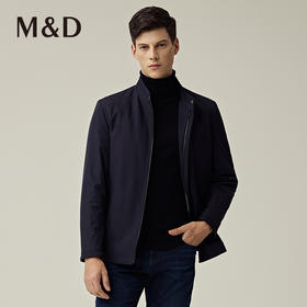 M＆D/名盾商务男士秋冬新品修身轻款立领夹克白鹅绒羽绒服男