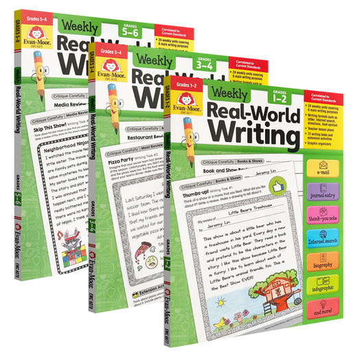 【Evan-Moor Best】 Weekly Real-World Writing 每周练习系列 现实世界写作 商品图1